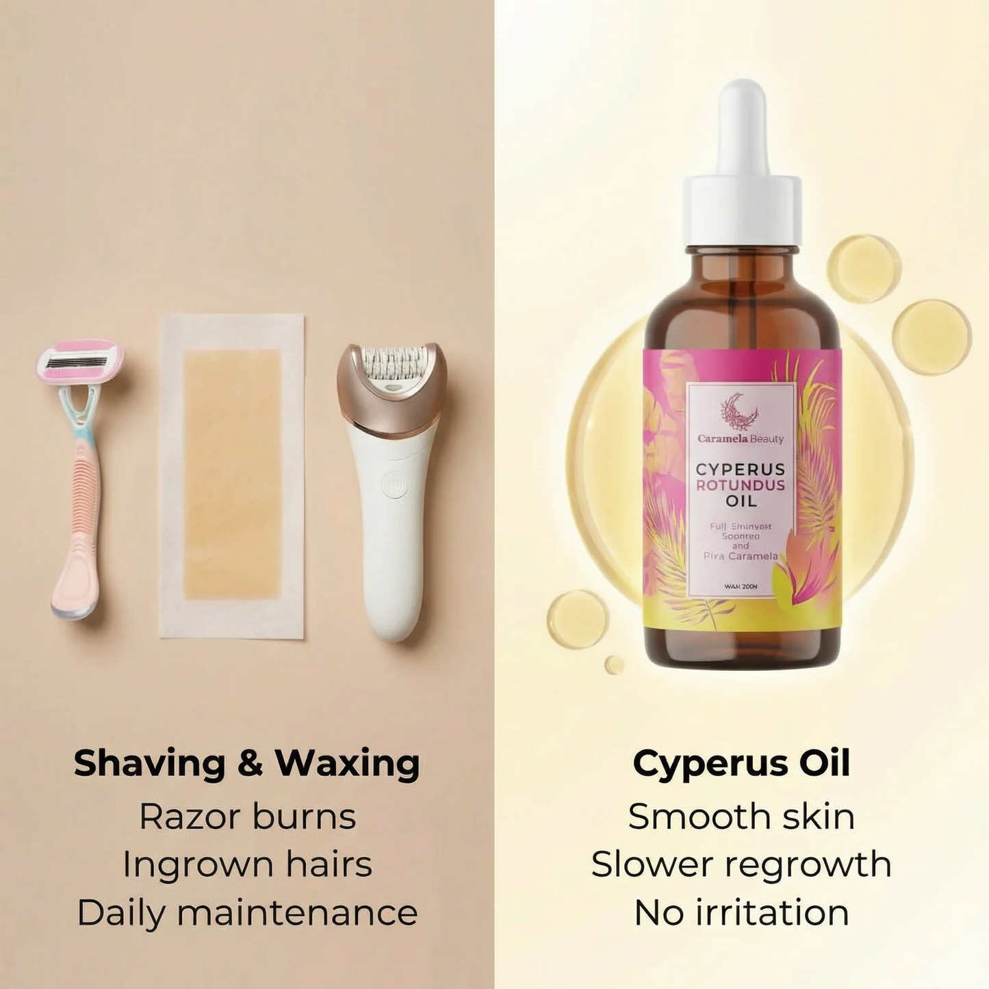 Cyperus Hair Removal Care Oil Moisturizing for Smooth Skin