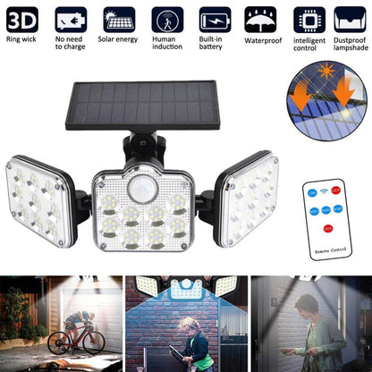 18W Solar Motion Sensor LED Wall Light.